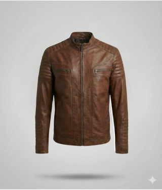 جاكيت "الريسر" البني